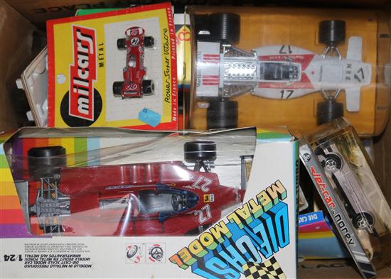 Two boxes of Polistil diecast models and other diecast models